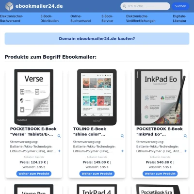 Screenshot ebookmailer24.de