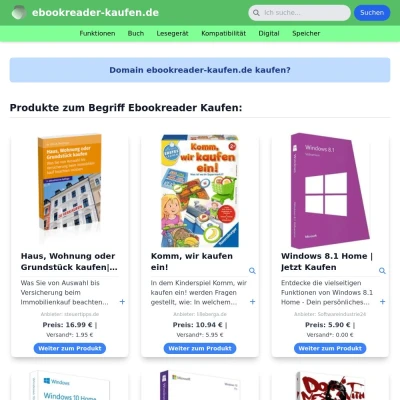 Screenshot ebookreader-kaufen.de