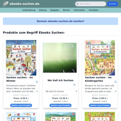 Screenshot ebooks-suchen.de