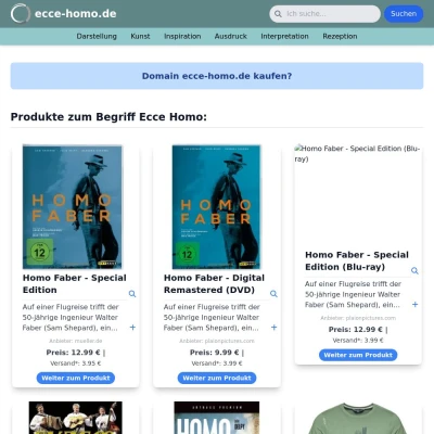 Screenshot ecce-homo.de