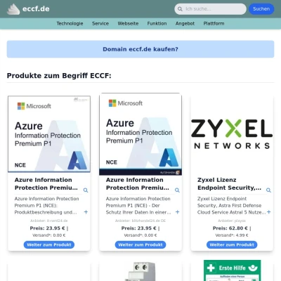 Screenshot eccf.de