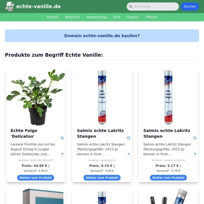 Screenshot echte-vanille.de