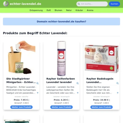 Screenshot echter-lavendel.de