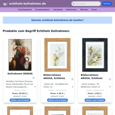 Screenshot echtholz-keilrahmen.de