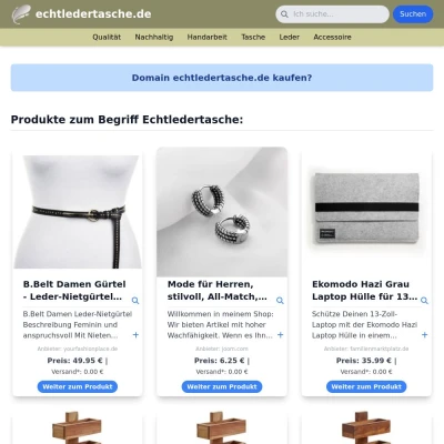 Screenshot echtledertasche.de