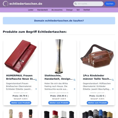 Screenshot echtledertaschen.de