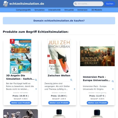 Screenshot echtzeitsimulation.de