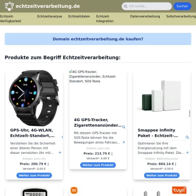 Screenshot echtzeitverarbeitung.de