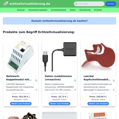 Screenshot echtzeitvisualisierung.de