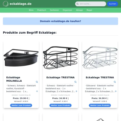 Screenshot eckablage.de