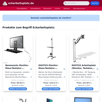 Screenshot eckarbeitsplatz.de