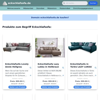 Screenshot eckschlafsofa.de