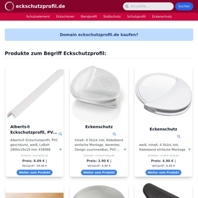 Screenshot eckschutzprofil.de