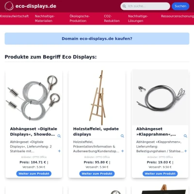 Screenshot eco-displays.de