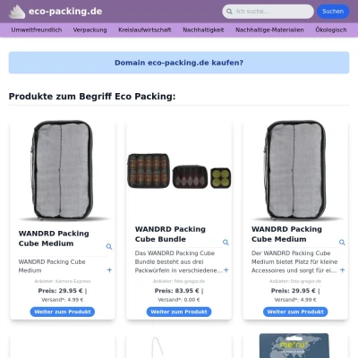 Screenshot eco-packing.de