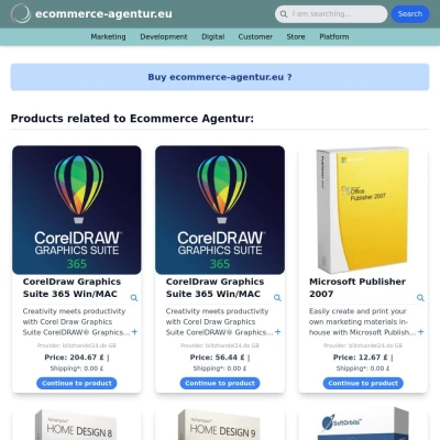 Screenshot ecommerce-agentur.eu