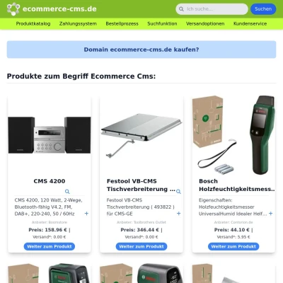 Screenshot ecommerce-cms.de