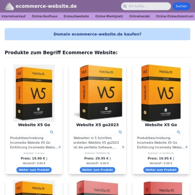 Screenshot ecommerce-website.de