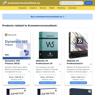 Screenshot ecommerceconsultant.eu