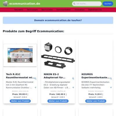 Screenshot ecommunication.de