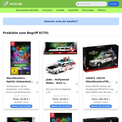 Screenshot ecto.de