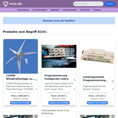 Screenshot ecuc.de