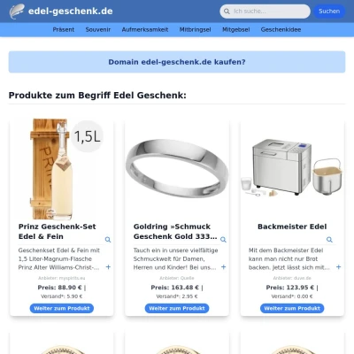 Screenshot edel-geschenk.de