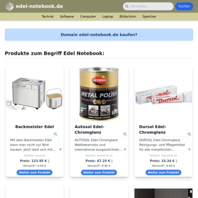 Screenshot edel-notebook.de