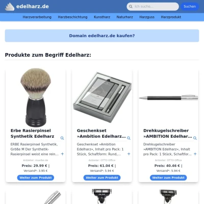 Screenshot edelharz.de
