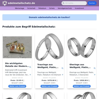 Screenshot edelmetallschatz.de