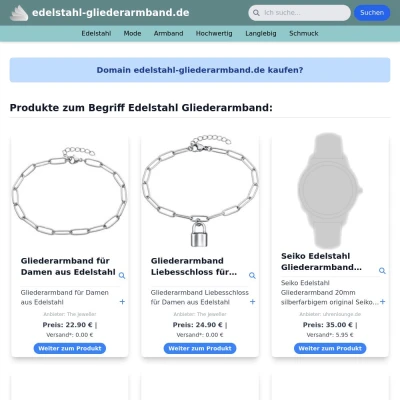 Screenshot edelstahl-gliederarmband.de