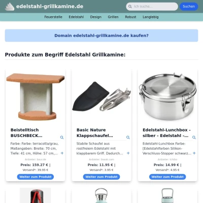 Screenshot edelstahl-grillkamine.de