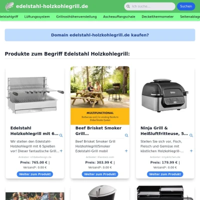 Screenshot edelstahl-holzkohlegrill.de