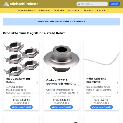 Screenshot edelstahl-rohr.de
