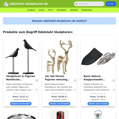 Screenshot edelstahl-skulpturen.de