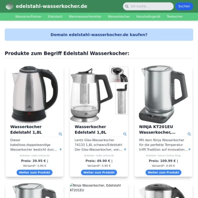 Screenshot edelstahl-wasserkocher.de