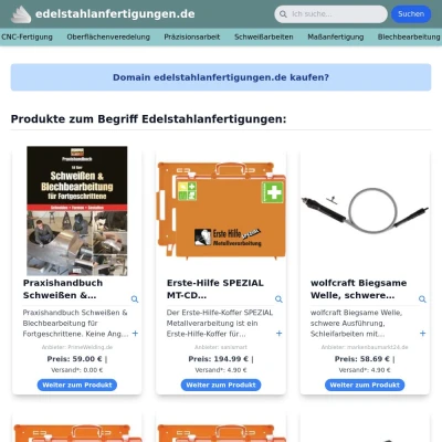 Screenshot edelstahlanfertigungen.de