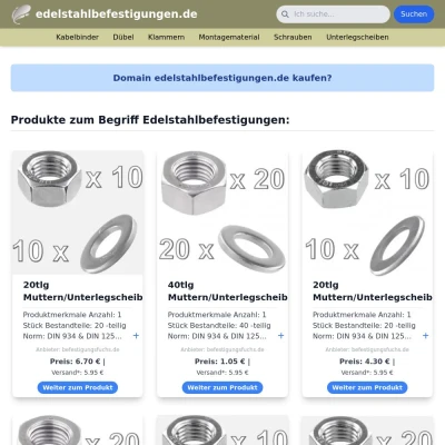 Screenshot edelstahlbefestigungen.de