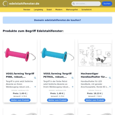 Screenshot edelstahlfenster.de