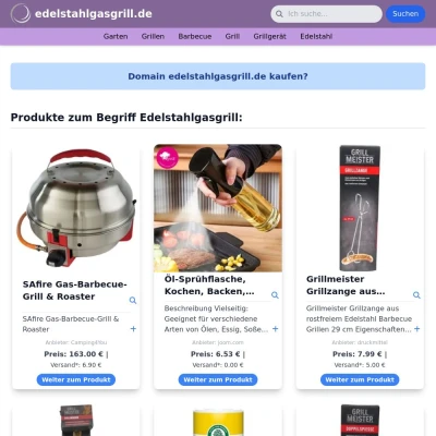 Screenshot edelstahlgasgrill.de