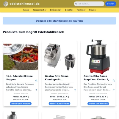 Screenshot edelstahlkessel.de