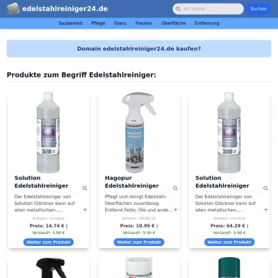 Screenshot edelstahlreiniger24.de