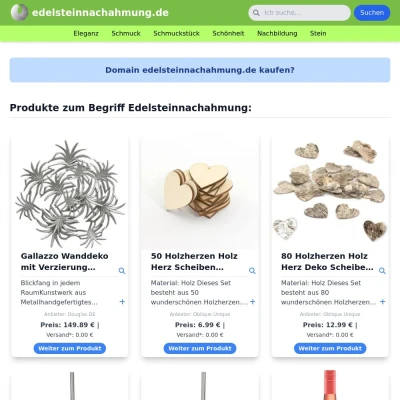 Screenshot edelsteinnachahmung.de