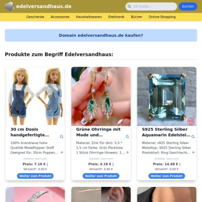 Screenshot edelversandhaus.de