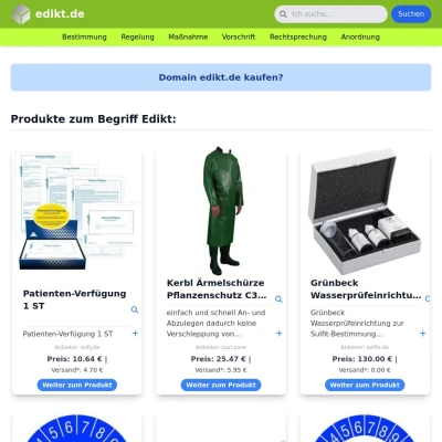 Screenshot edikt.de