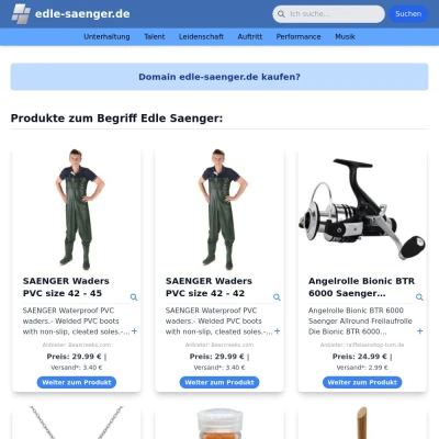 Screenshot edle-saenger.de
