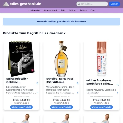 Screenshot edles-geschenk.de