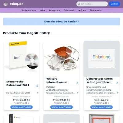 Screenshot edoq.de