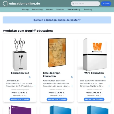 Screenshot education-online.de