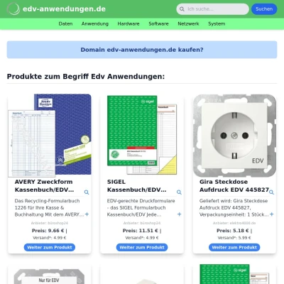 Screenshot edv-anwendungen.de